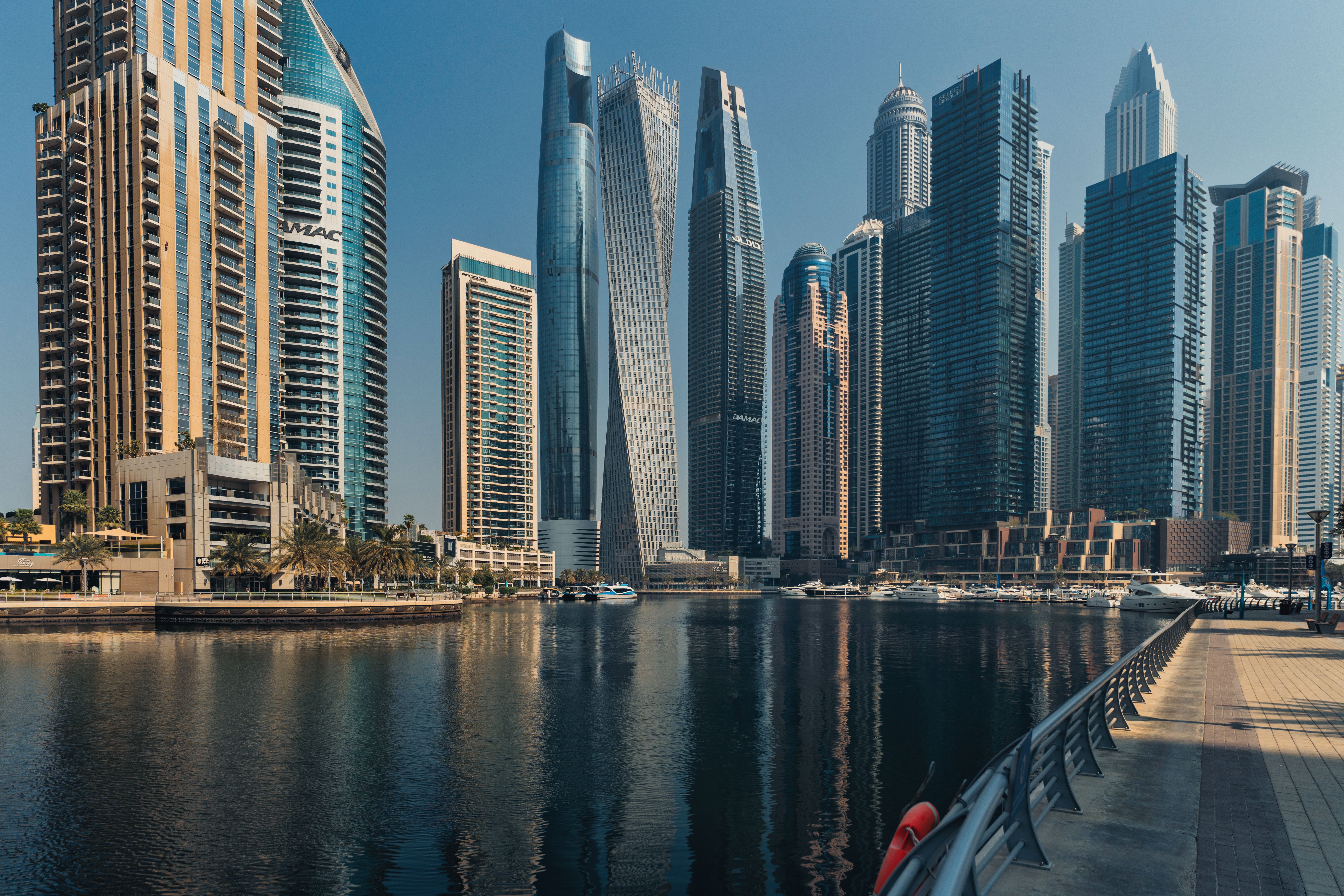Corporate office towers in Dubai's business district